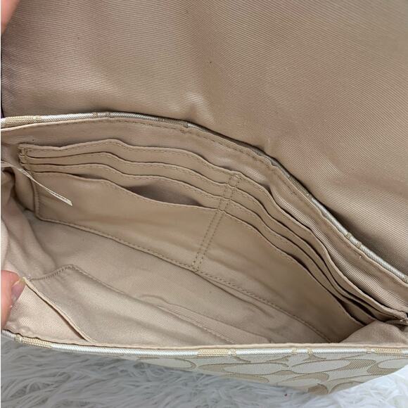 Coach Purple Khaki mini signature canvas purse / wristlet - Picture 8 of 12